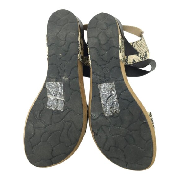 Pierre Dumas Chantal 2 Platform Wedge Sandal Womens Size 11 Reptile Print - Picture 7 of 16